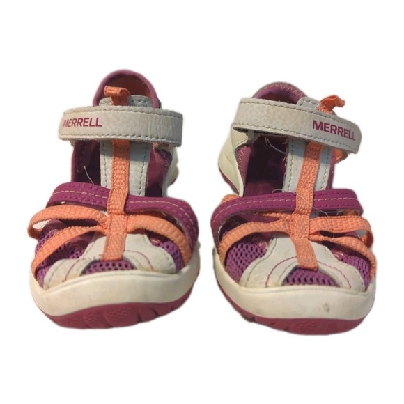 Merrell Kids Girls Dragonfly Outdoor Water Sandal Grey Coral Pink‎ Purple 10M - Picture 5 of 10